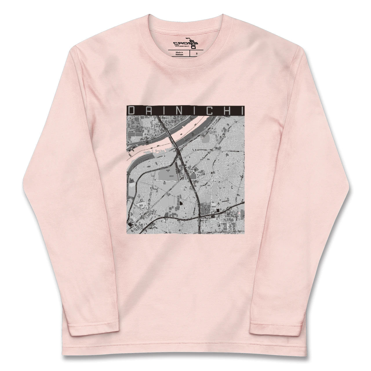 【大日(大阪府)】地図柄ロングスリーブTシャツ