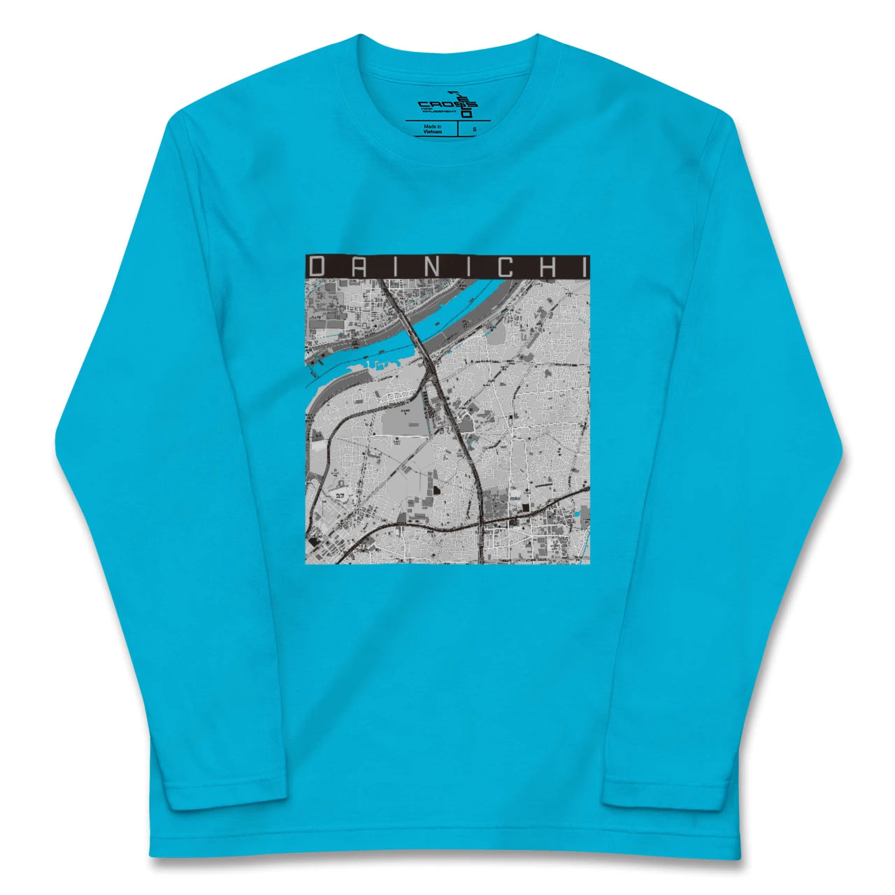 【大日(大阪府)】地図柄ロングスリーブTシャツ