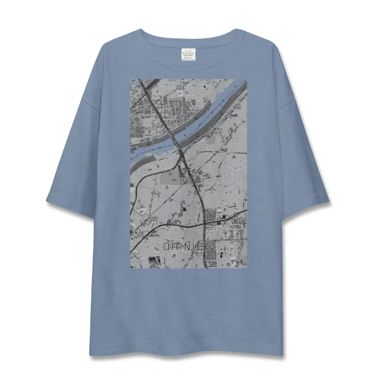 【大日(大阪府)】地図柄ビッグシルエットTシャツ