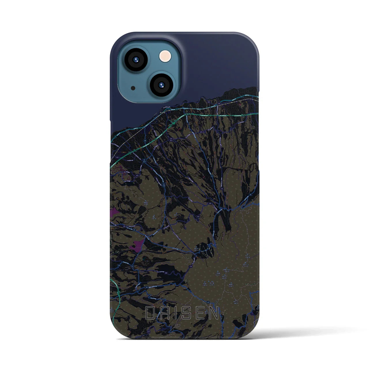 【大山(鳥取県)】地図柄iPhoneケース(バックカバータイプ)