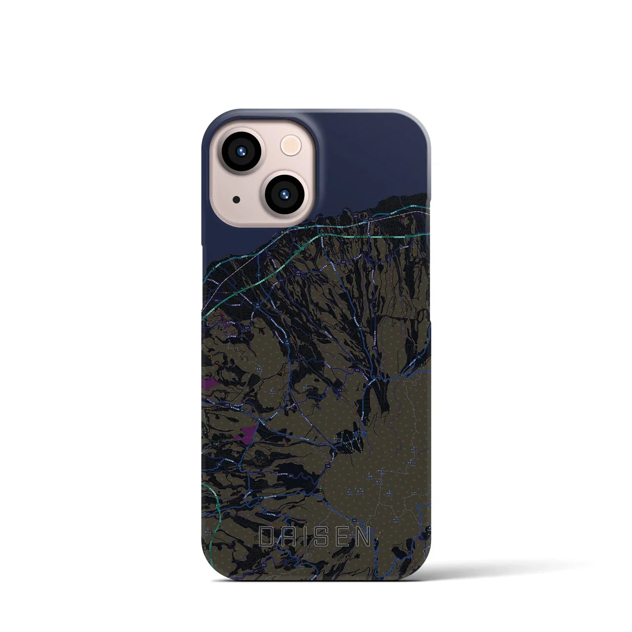 【大山(鳥取県)】地図柄iPhoneケース(バックカバータイプ)