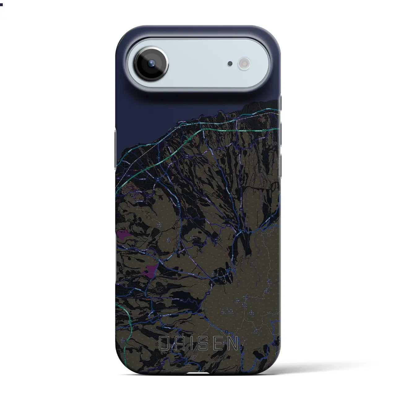 【大山(鳥取県)】地図柄iPhoneケース(バックカバータイプ)