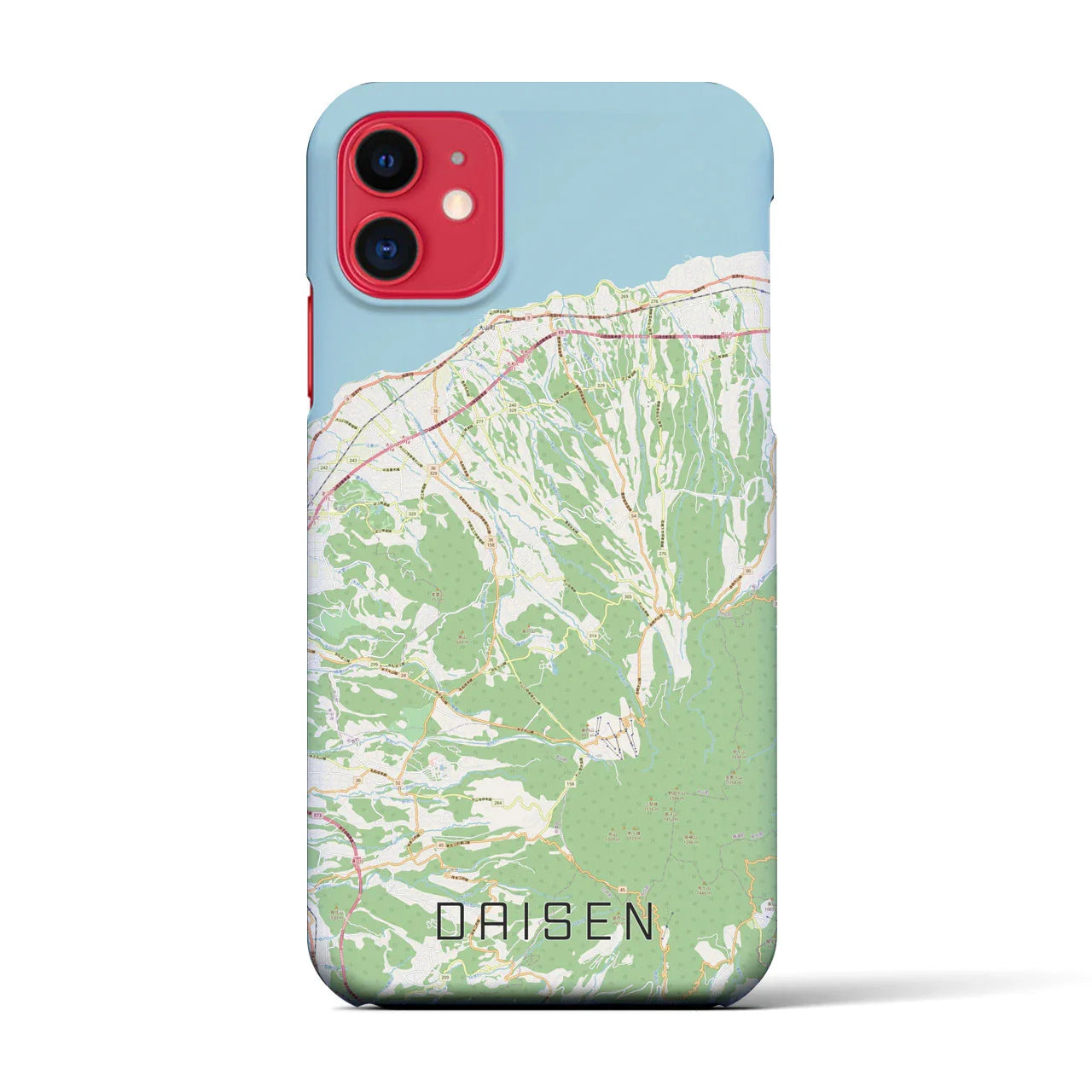 【大山(鳥取県)】地図柄iPhoneケース(バックカバータイプ)