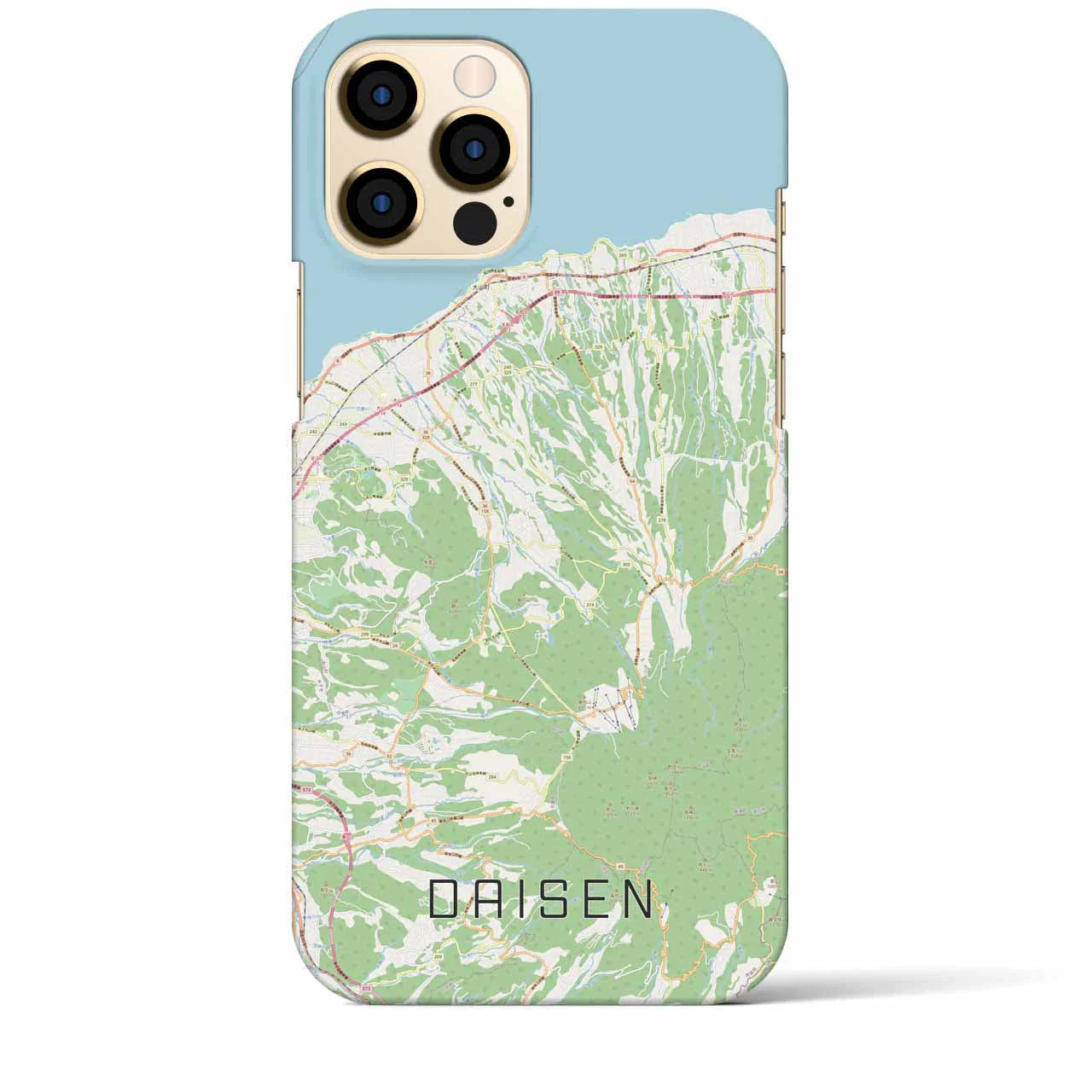 【大山(鳥取県)】地図柄iPhoneケース(バックカバータイプ)