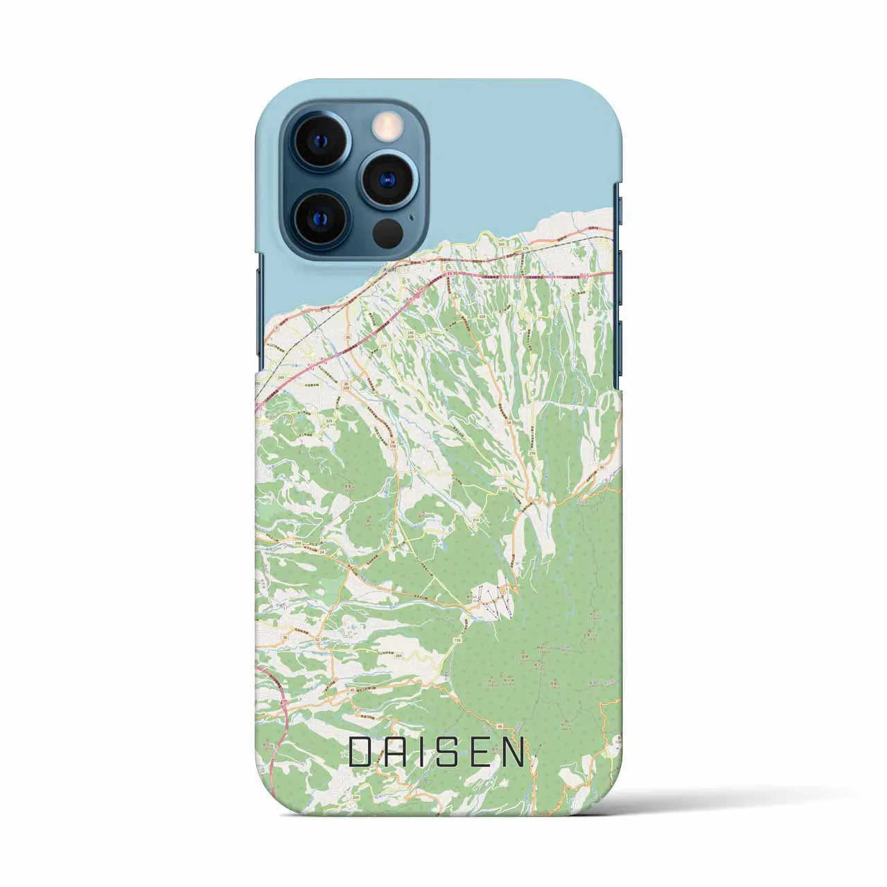 【大山(鳥取県)】地図柄iPhoneケース(バックカバータイプ)