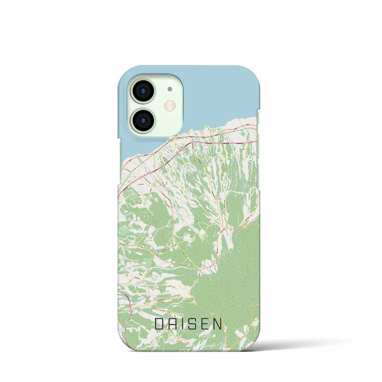 【大山(鳥取県)】地図柄iPhoneケース(バックカバータイプ)