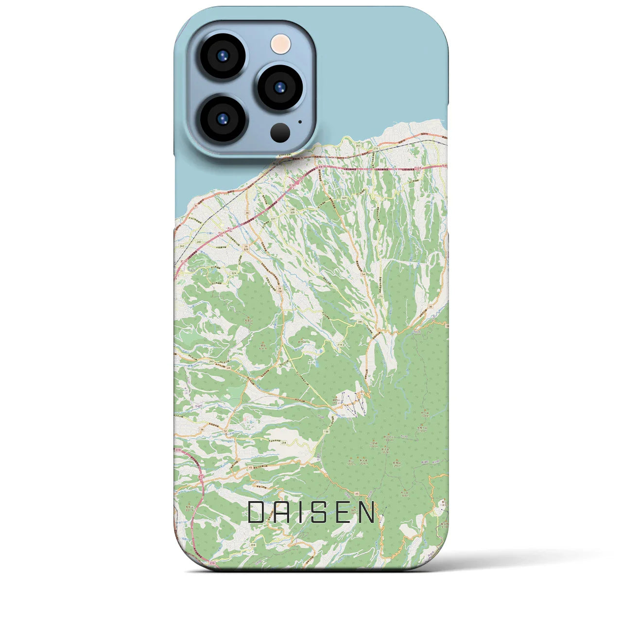 【大山(鳥取県)】地図柄iPhoneケース(バックカバータイプ)