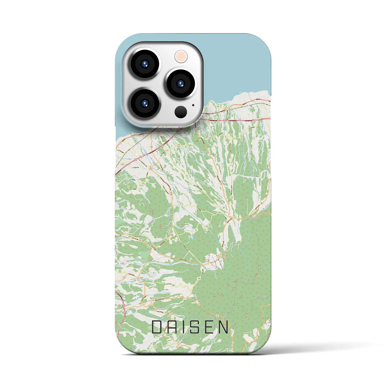 【大山(鳥取県)】地図柄iPhoneケース(バックカバータイプ)