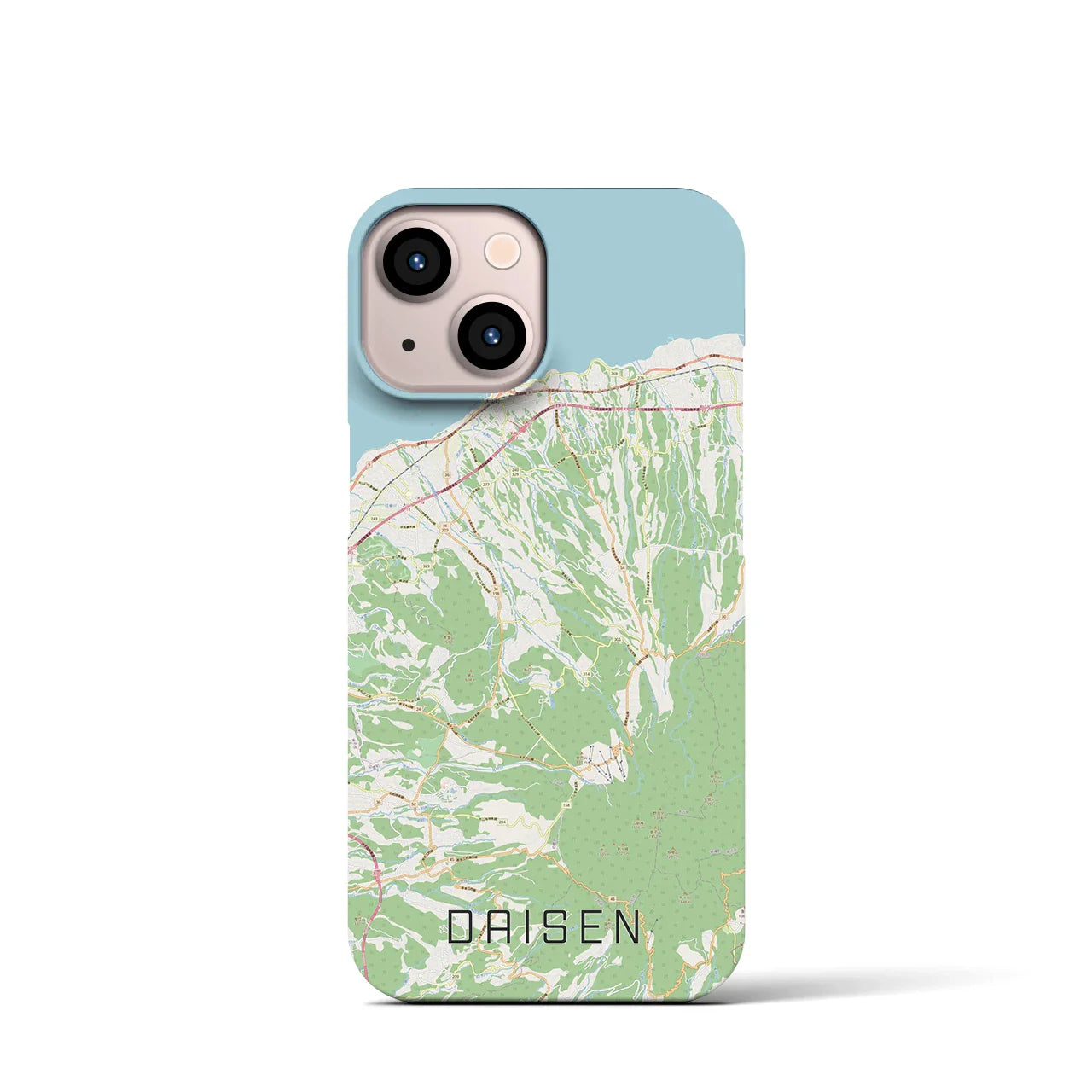 【大山(鳥取県)】地図柄iPhoneケース(バックカバータイプ)
