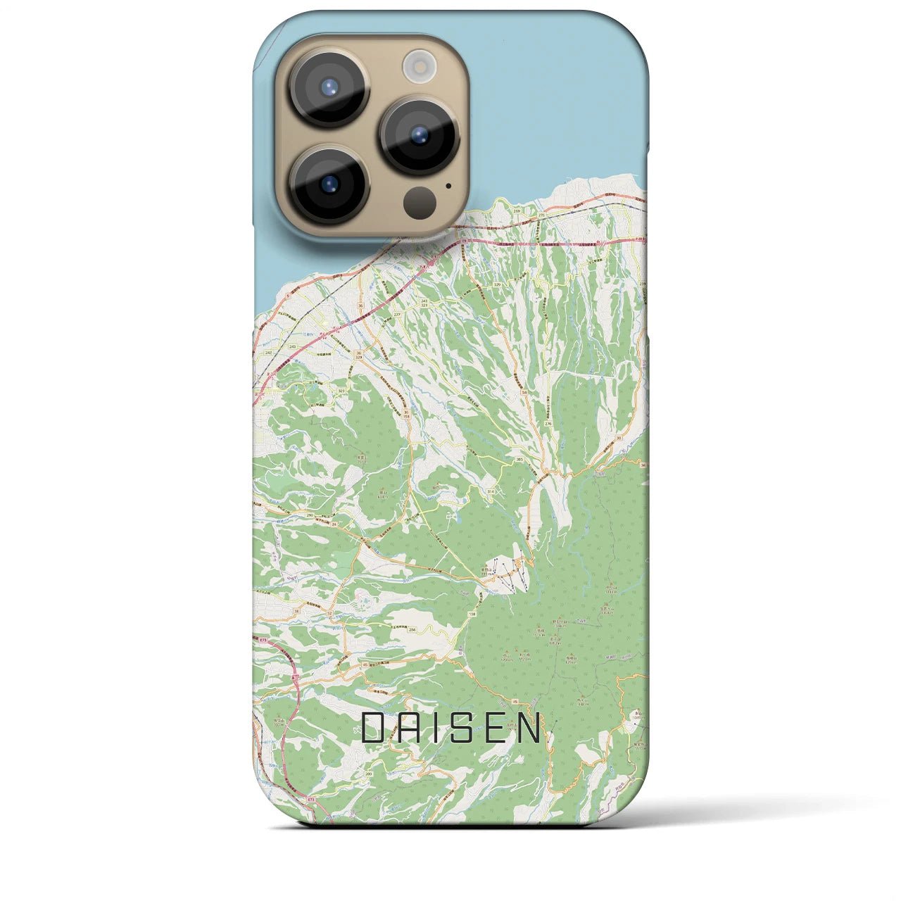 【大山(鳥取県)】地図柄iPhoneケース(バックカバータイプ)