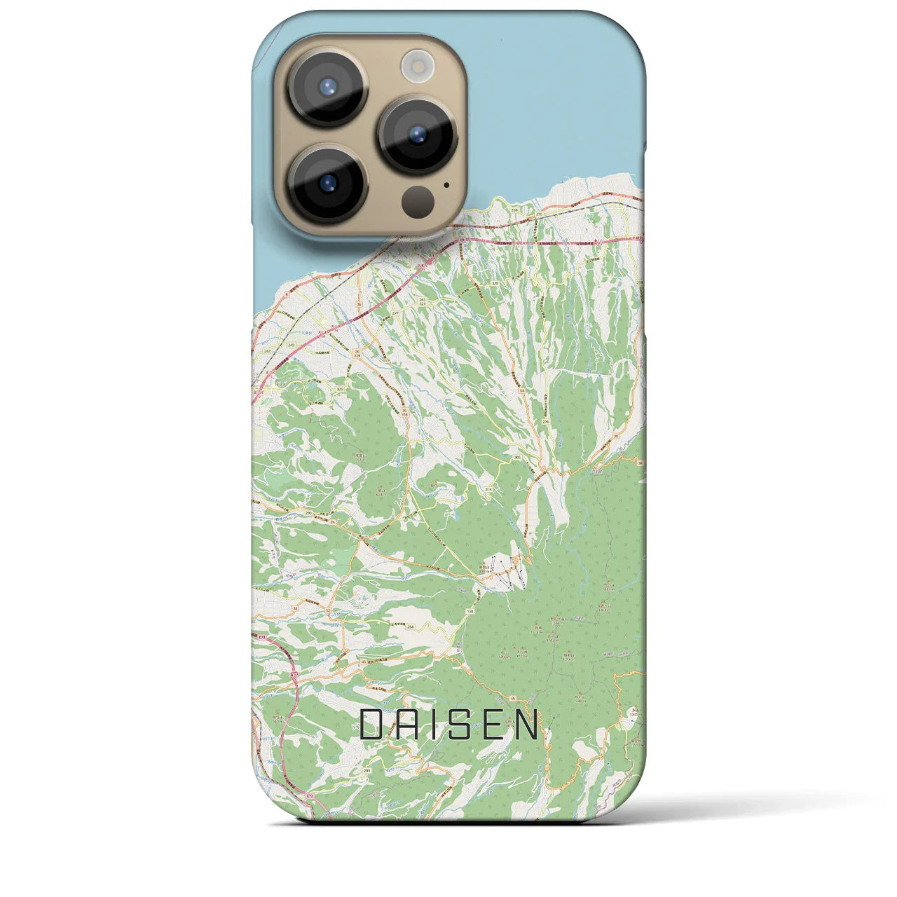 【大山(鳥取県)】地図柄iPhoneケース(バックカバータイプ)