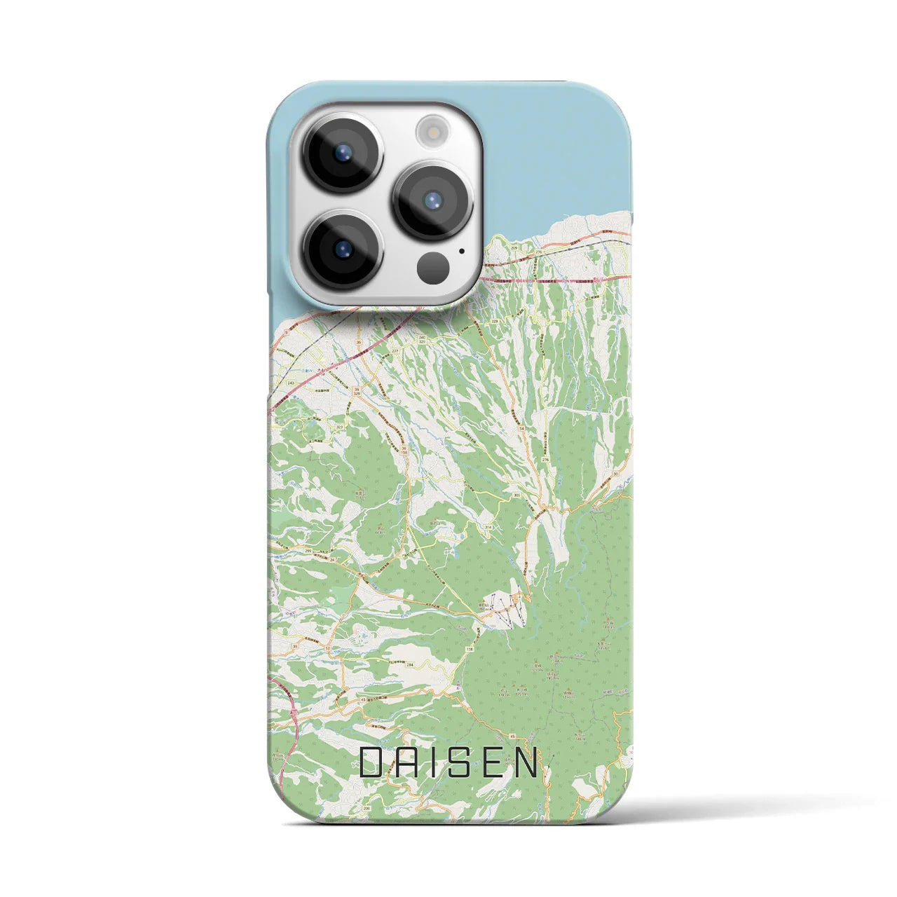 【大山(鳥取県)】地図柄iPhoneケース(バックカバータイプ)
