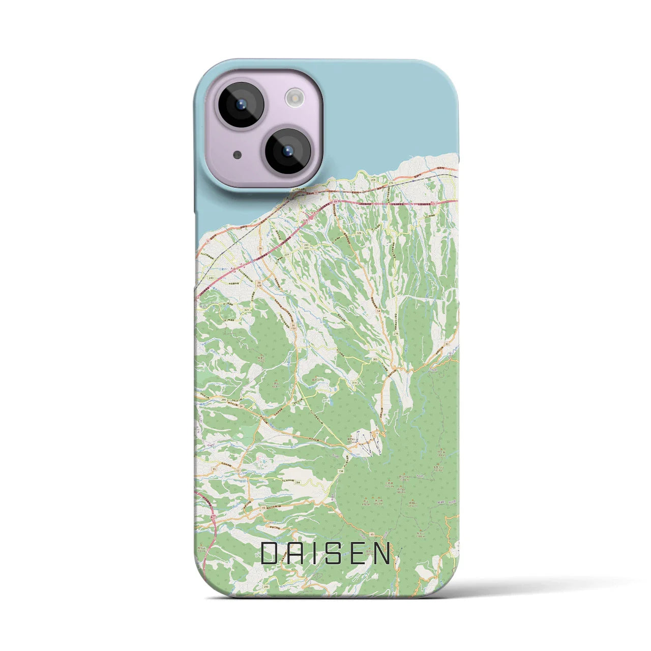 【大山(鳥取県)】地図柄iPhoneケース(バックカバータイプ)