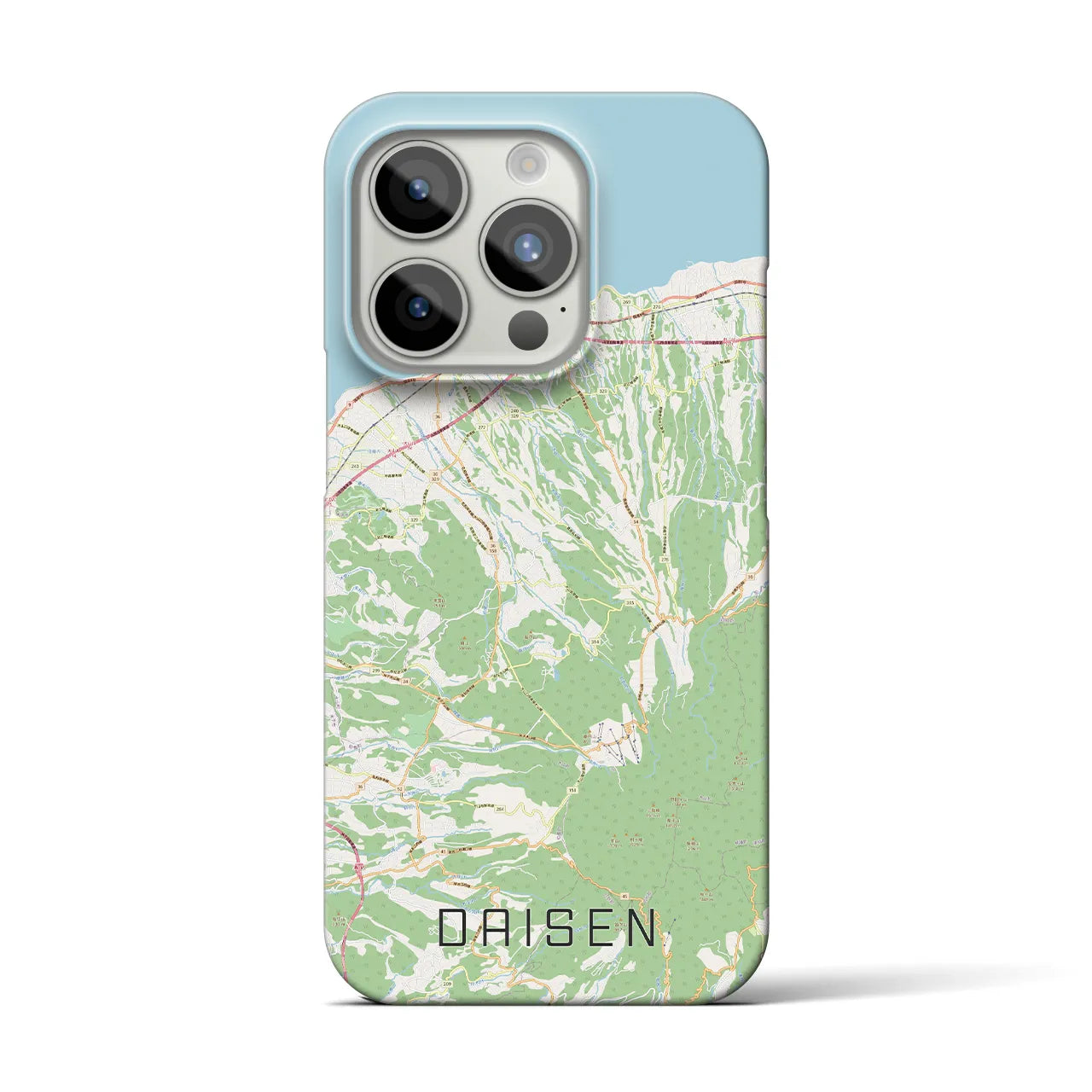【大山(鳥取県)】地図柄iPhoneケース(バックカバータイプ)