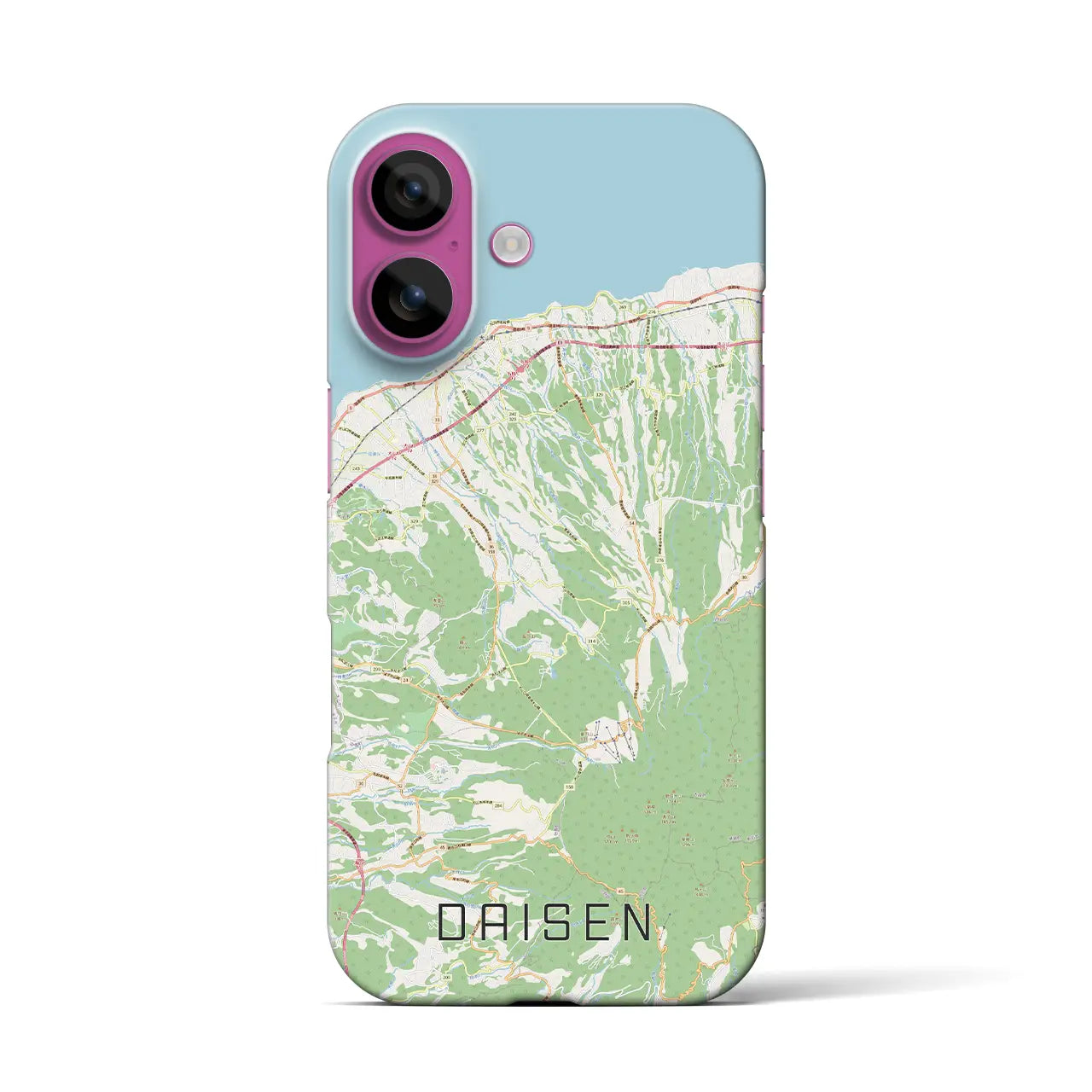 【大山(鳥取県)】地図柄iPhoneケース(バックカバータイプ)