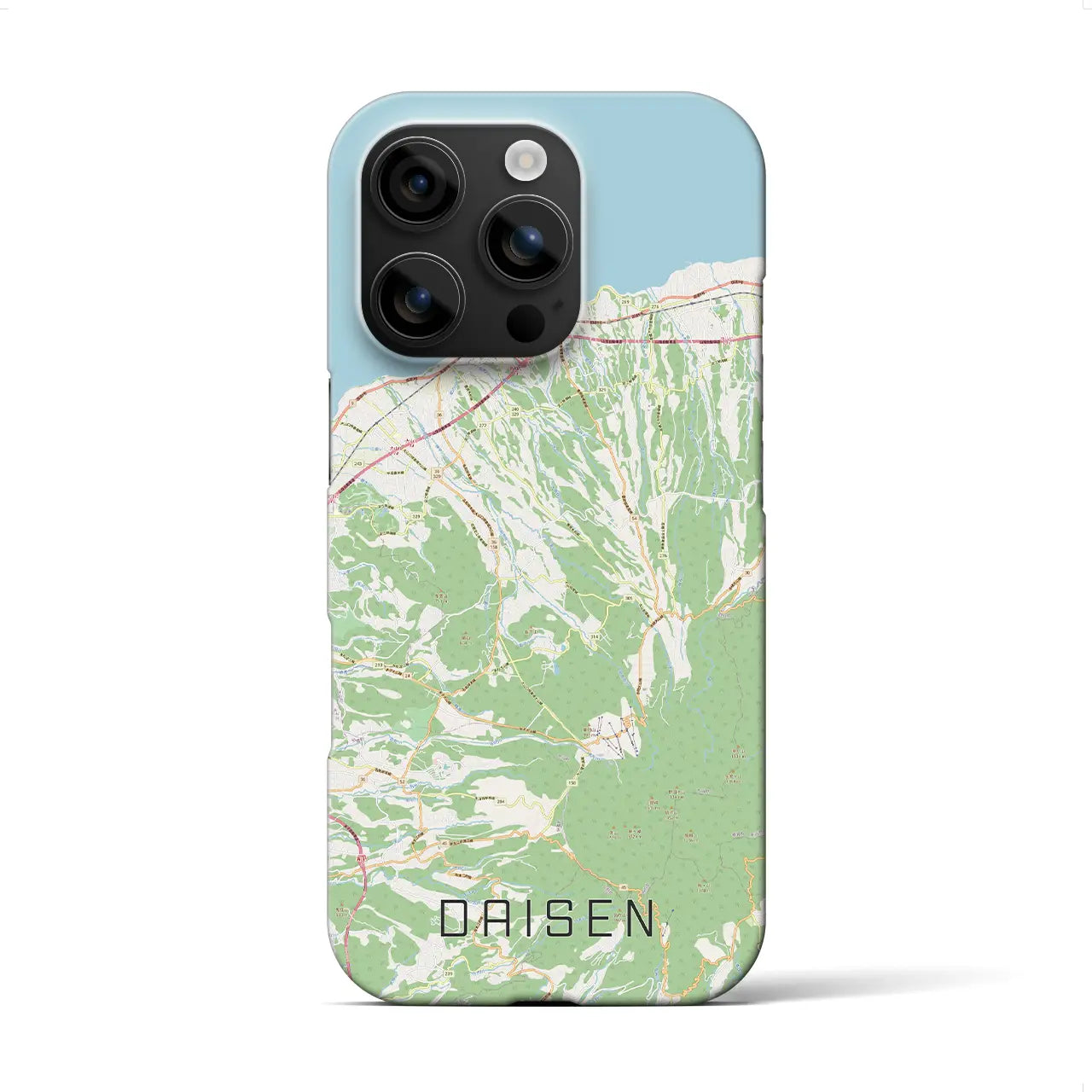 【大山(鳥取県)】地図柄iPhoneケース(バックカバータイプ)