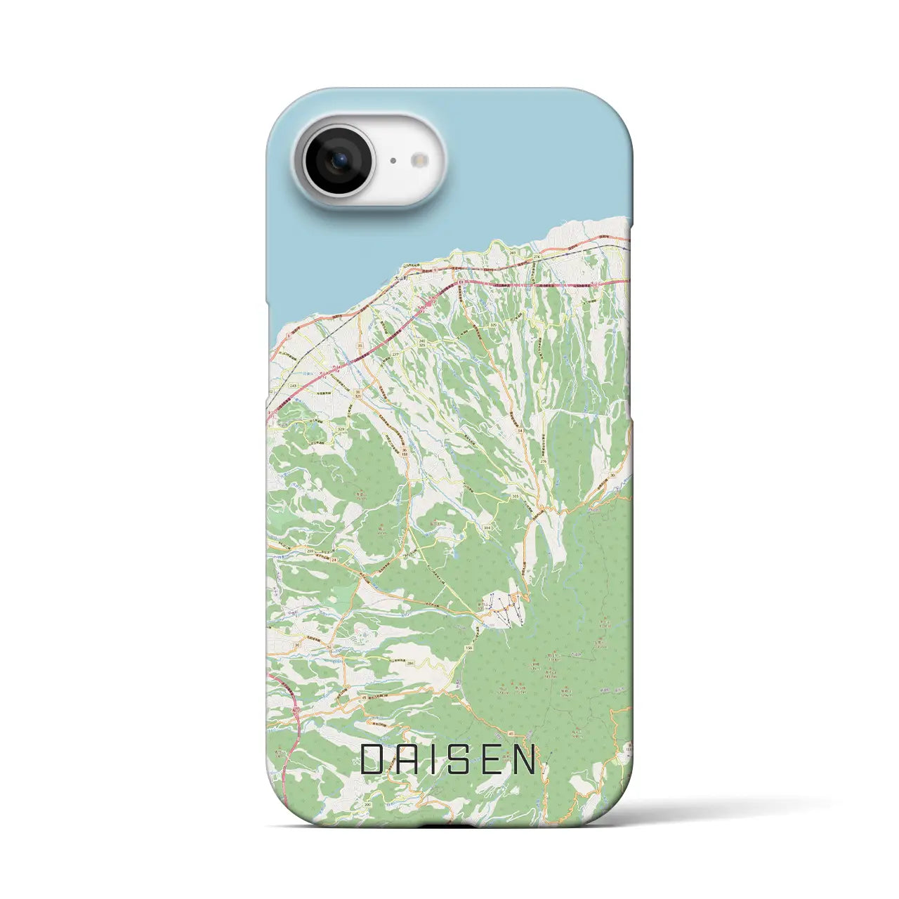 【大山(鳥取県)】地図柄iPhoneケース(バックカバータイプ)