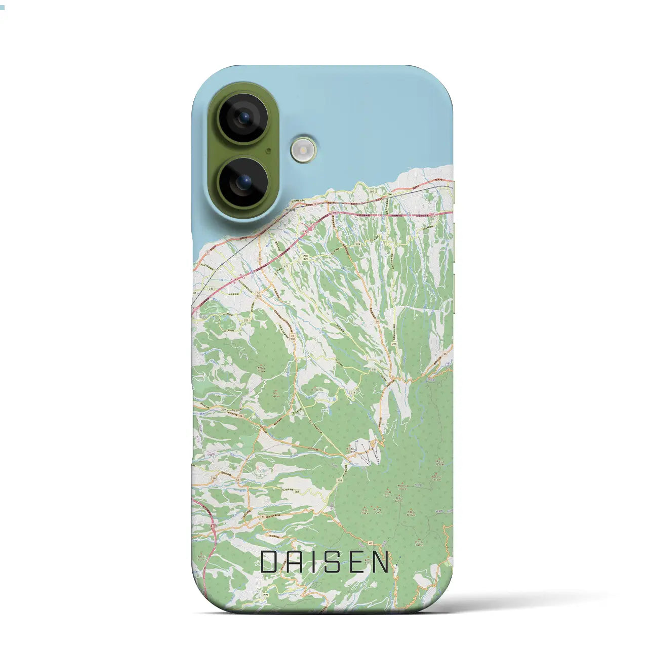 【大山(鳥取県)】地図柄iPhoneケース(バックカバータイプ)