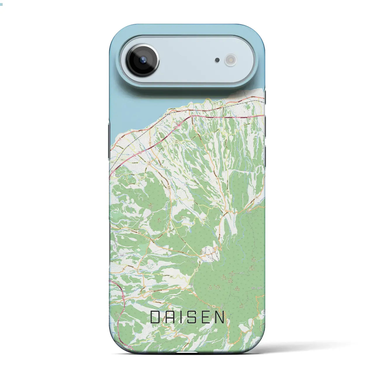 【大山(鳥取県)】地図柄iPhoneケース(バックカバータイプ)