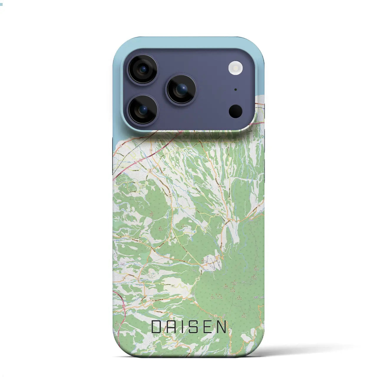 【大山(鳥取県)】地図柄iPhoneケース(バックカバータイプ)
