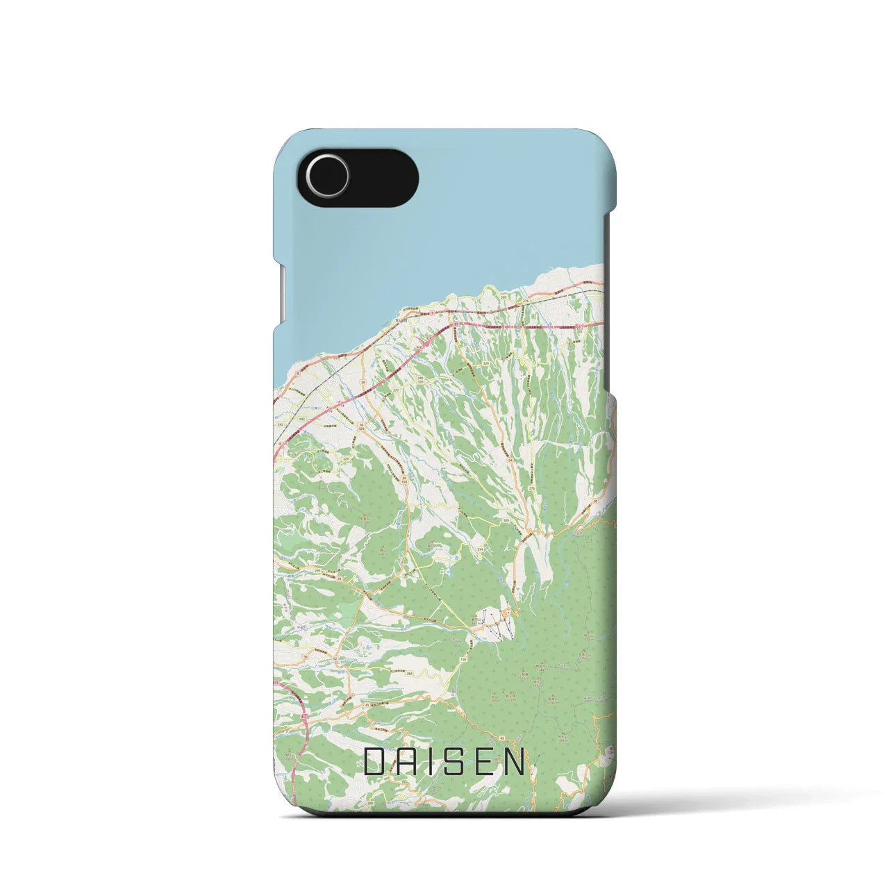 【大山(鳥取県)】地図柄iPhoneケース(バックカバータイプ)
