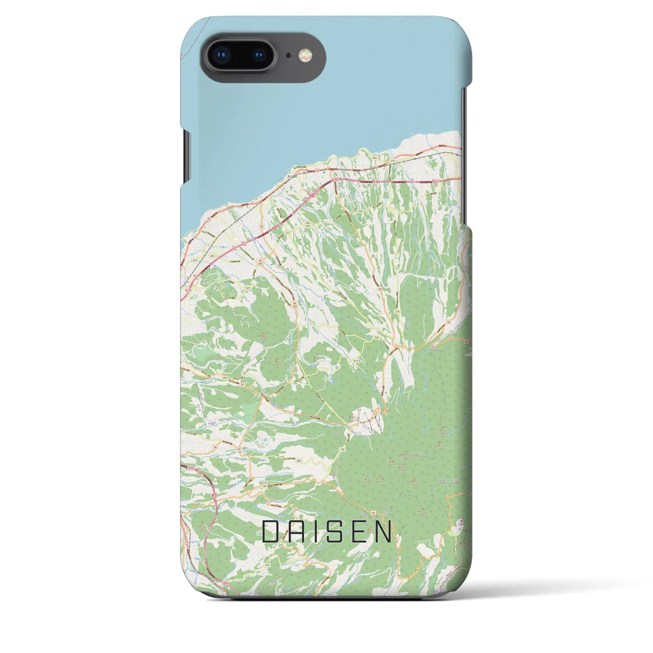 【大山(鳥取県)】地図柄iPhoneケース(バックカバータイプ)