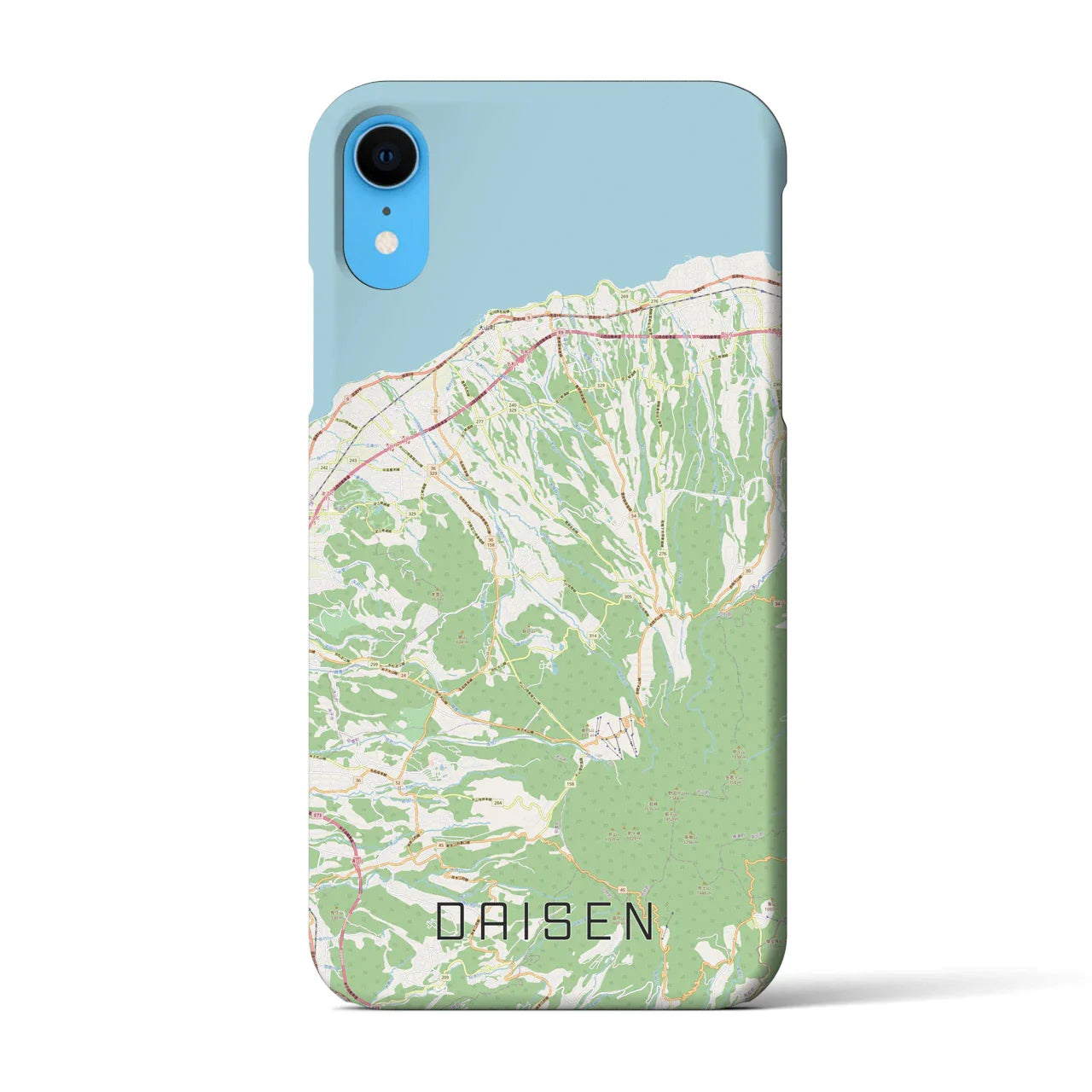 【大山(鳥取県)】地図柄iPhoneケース(バックカバータイプ)