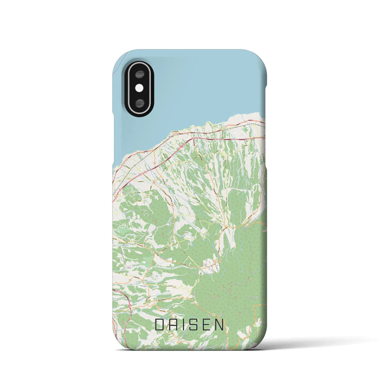 【大山(鳥取県)】地図柄iPhoneケース(バックカバータイプ)