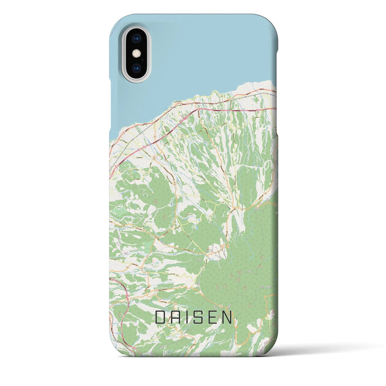 【大山(鳥取県)】地図柄iPhoneケース(バックカバータイプ)