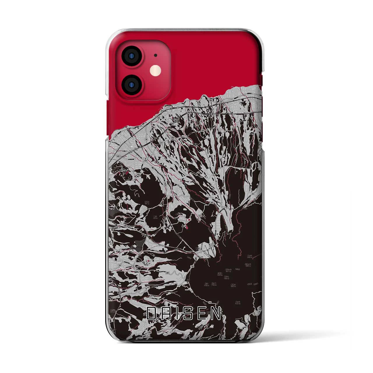 【大山(鳥取県)】地図柄iPhoneケース(クリアタイプ)