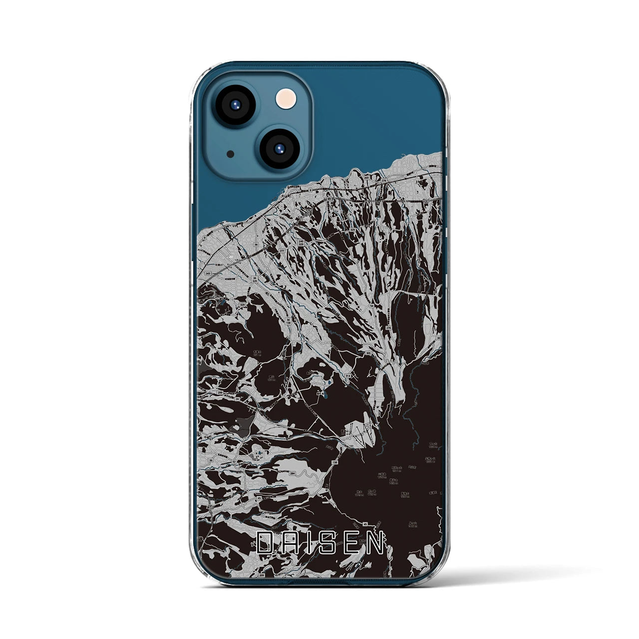 【大山(鳥取県)】地図柄iPhoneケース(クリアタイプ)