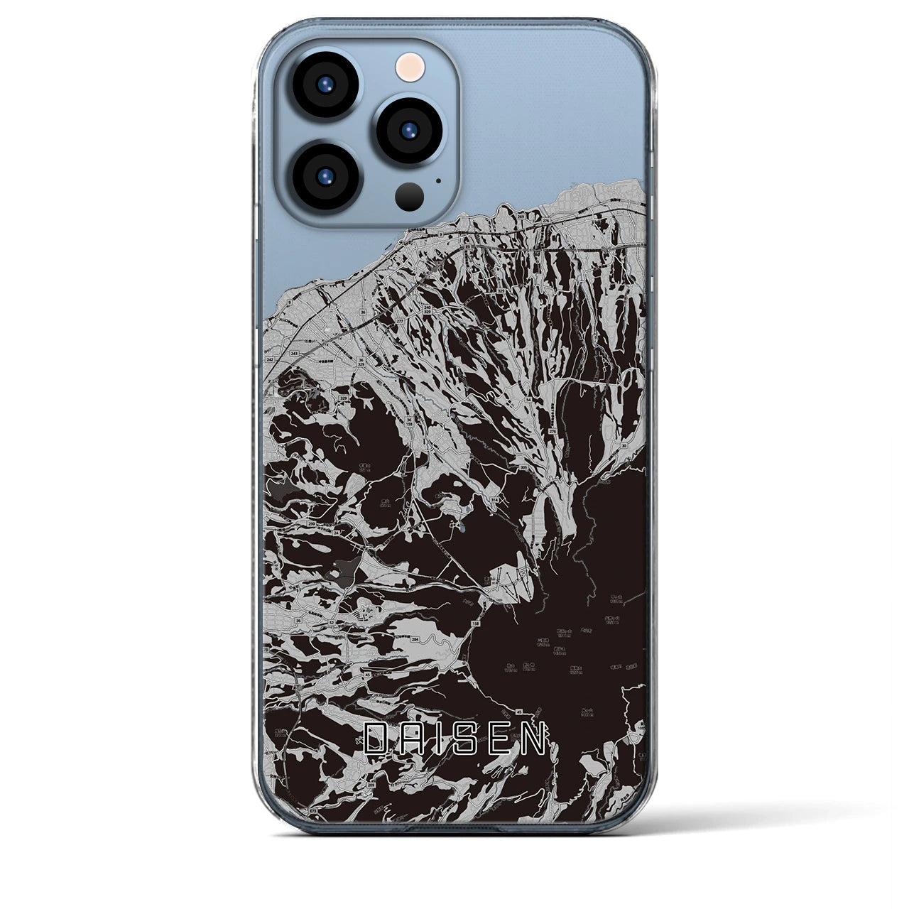 【大山(鳥取県)】地図柄iPhoneケース(クリアタイプ)