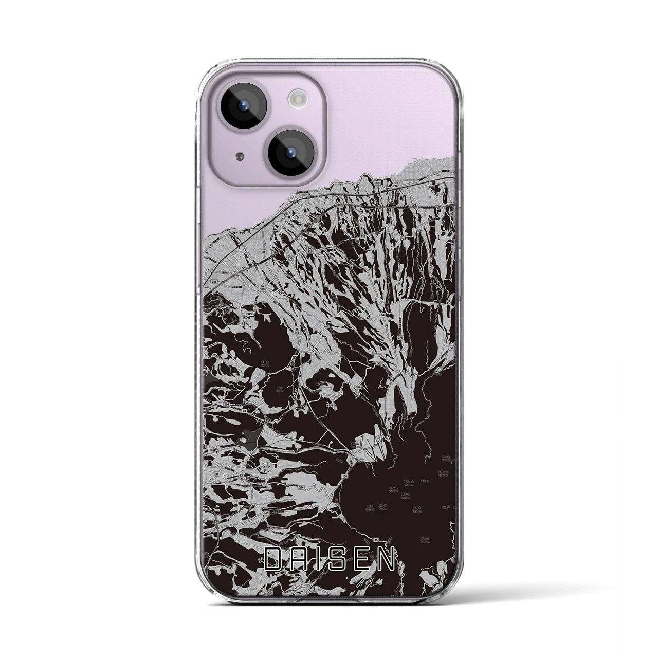 【大山(鳥取県)】地図柄iPhoneケース(クリアタイプ)