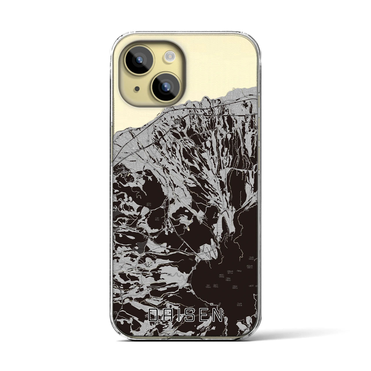 【大山(鳥取県)】地図柄iPhoneケース(クリアタイプ)