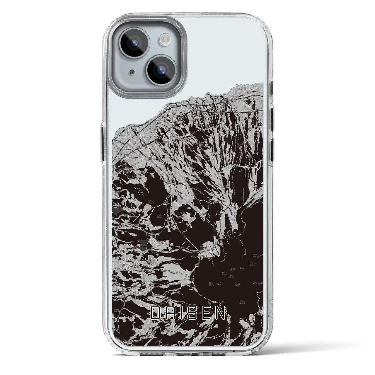 【大山(鳥取県)】地図柄iPhoneケース(MagSafeタイプ)