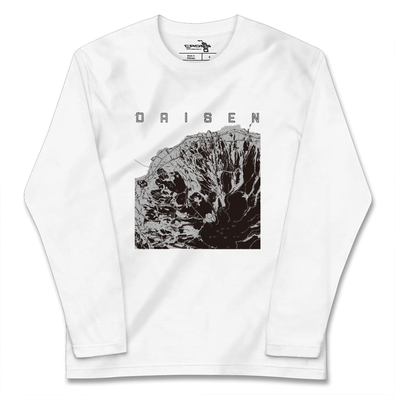 【大山(鳥取県)】地図柄ロングスリーブTシャツ