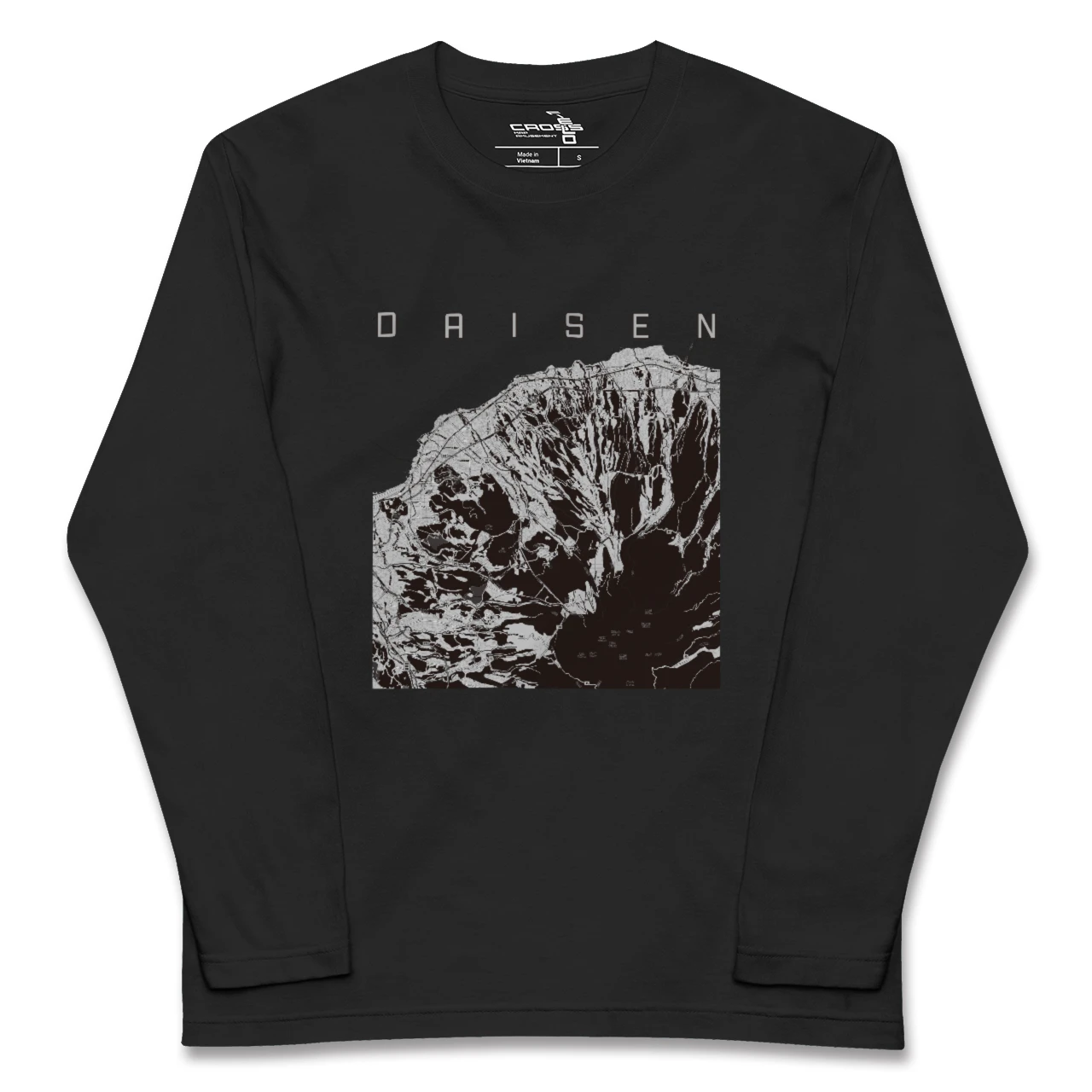 【大山(鳥取県)】地図柄ロングスリーブTシャツ
