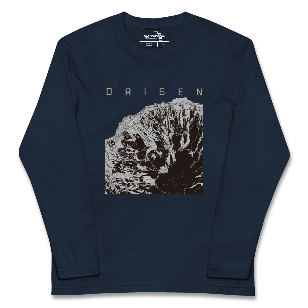 【大山(鳥取県)】地図柄ロングスリーブTシャツ