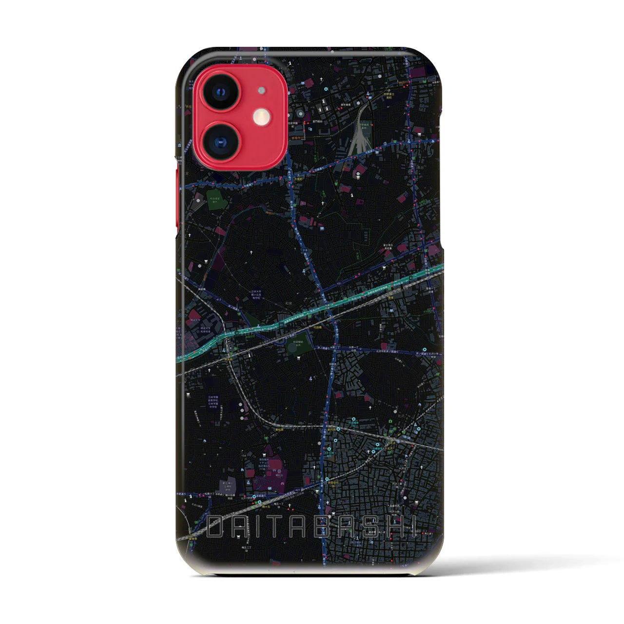 【代田橋(東京都)】地図柄iPhoneケース(バックカバータイプ)