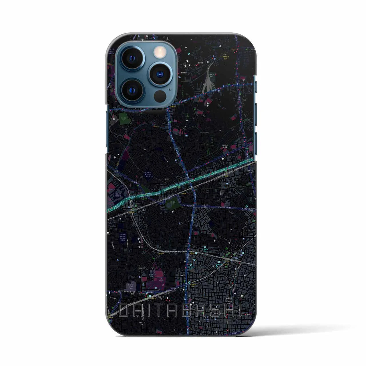 【代田橋(東京都)】地図柄iPhoneケース(バックカバータイプ)