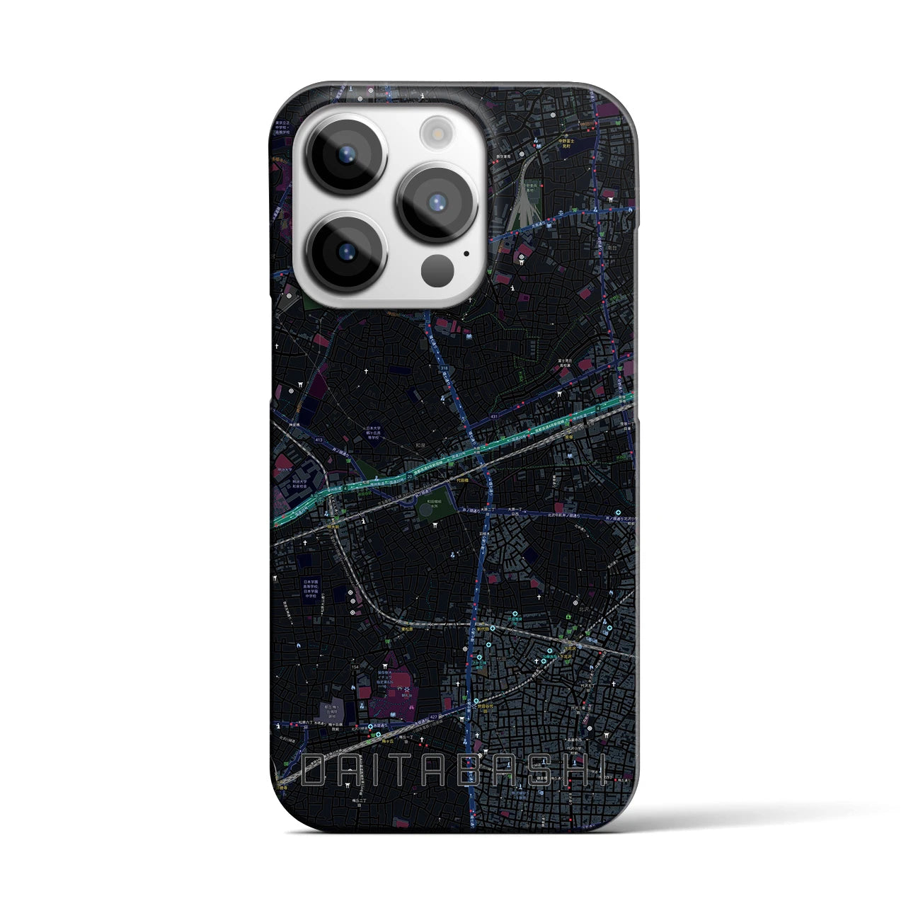 【代田橋(東京都)】地図柄iPhoneケース(バックカバータイプ)