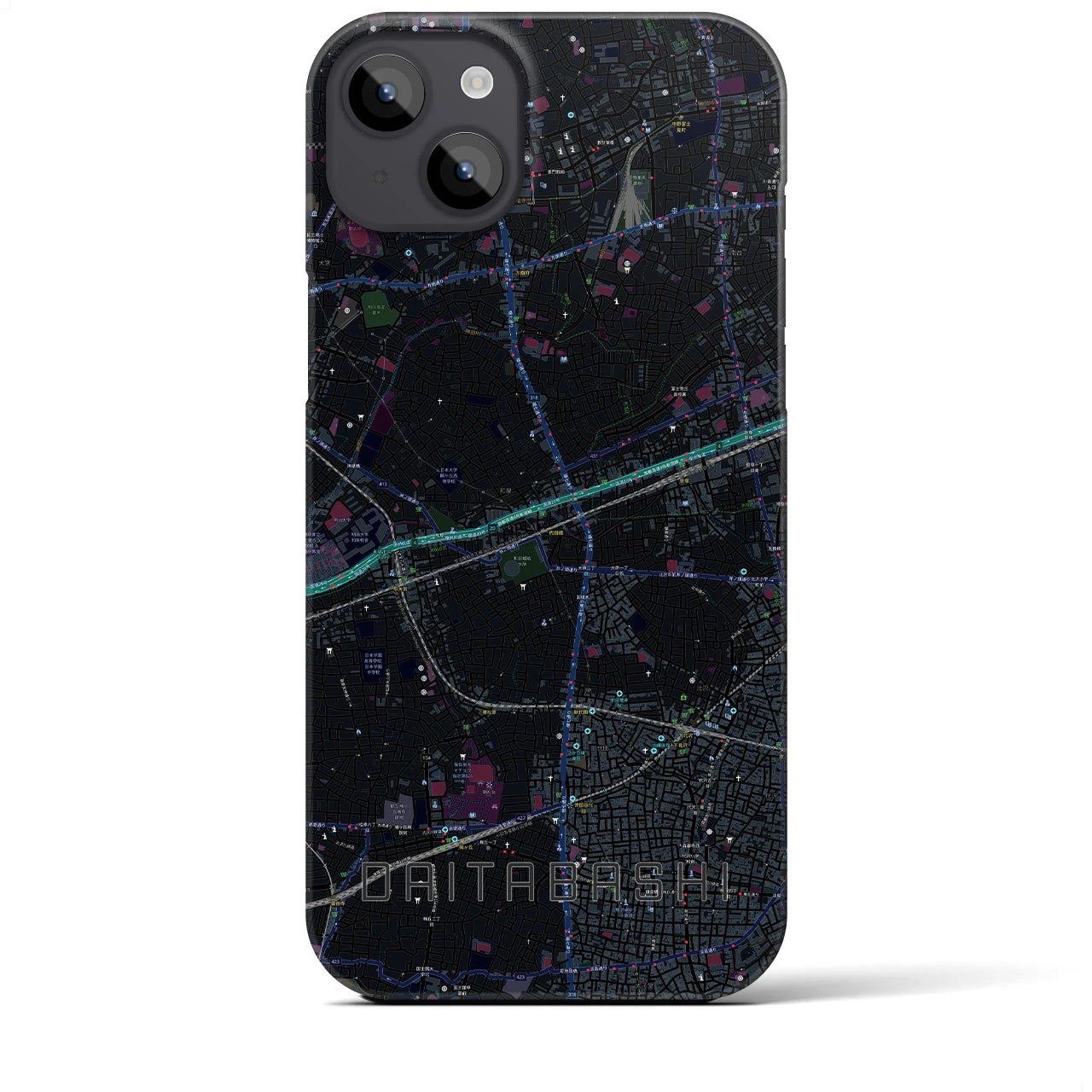 【代田橋(東京都)】地図柄iPhoneケース(バックカバータイプ)