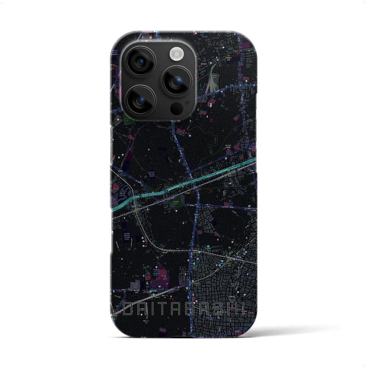 【代田橋(東京都)】地図柄iPhoneケース(バックカバータイプ)