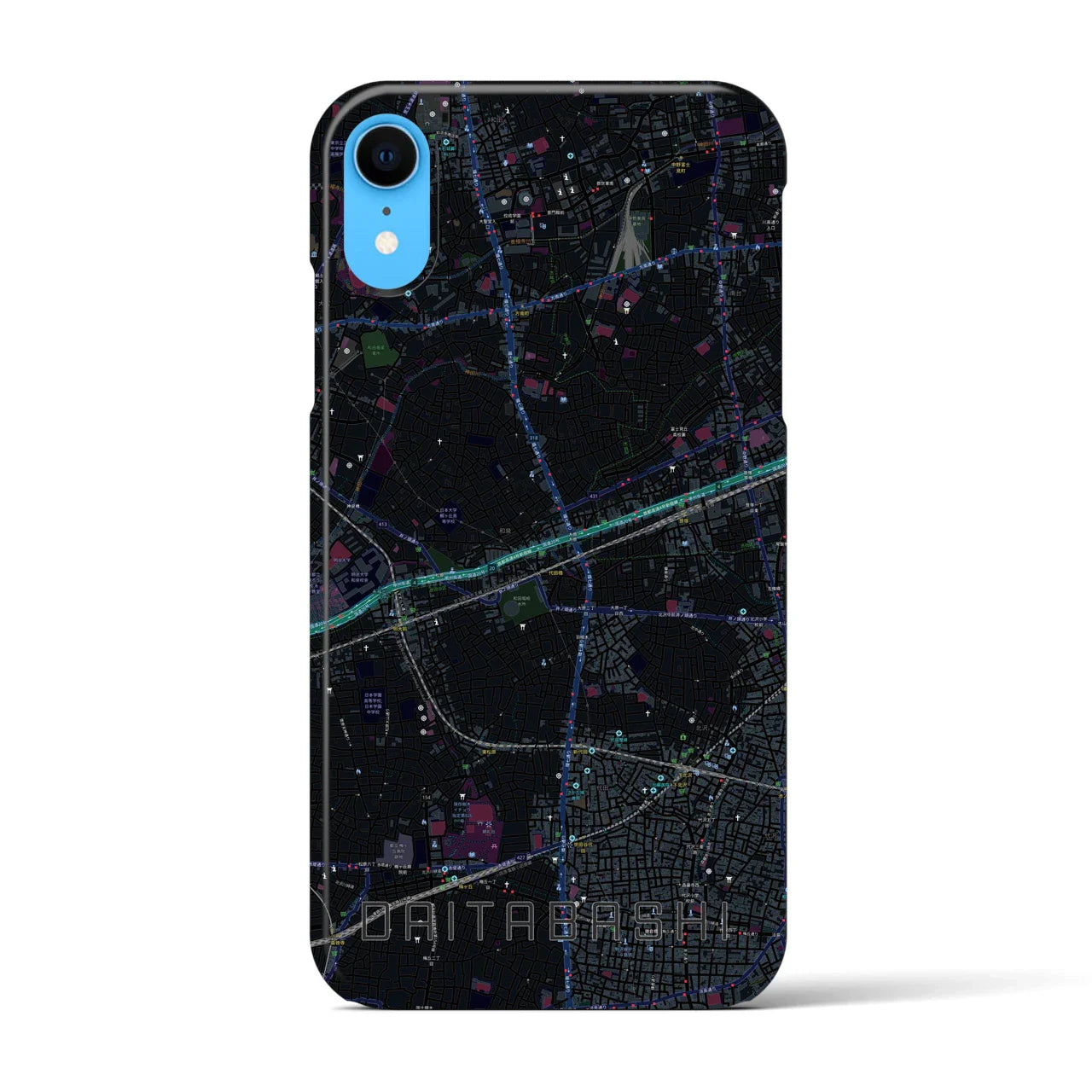 【代田橋(東京都)】地図柄iPhoneケース(バックカバータイプ)