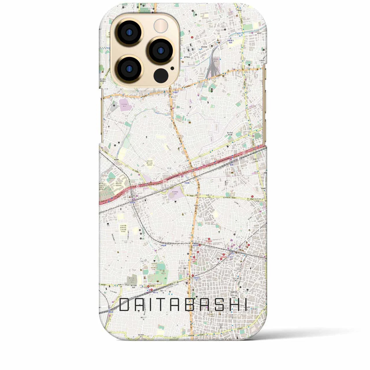 【代田橋(東京都)】地図柄iPhoneケース(バックカバータイプ)