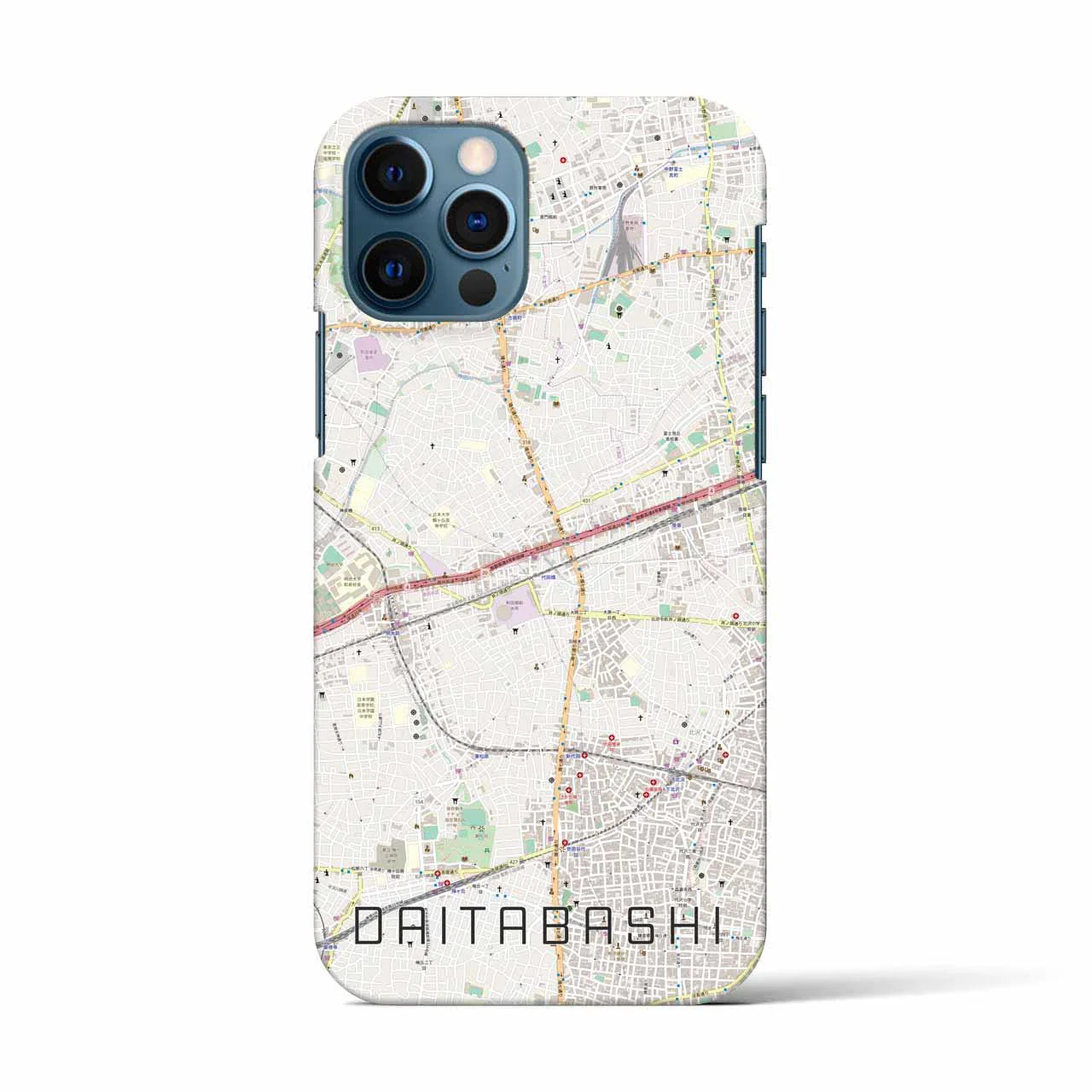 【代田橋(東京都)】地図柄iPhoneケース(バックカバータイプ)
