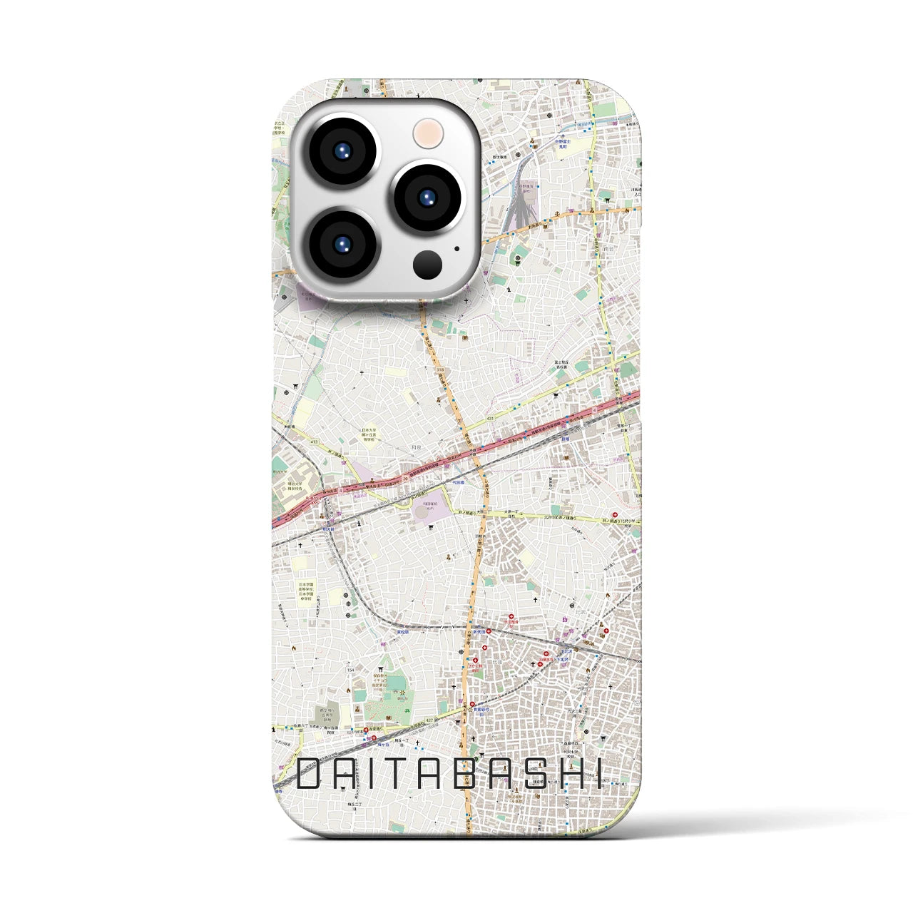 【代田橋(東京都)】地図柄iPhoneケース(バックカバータイプ)