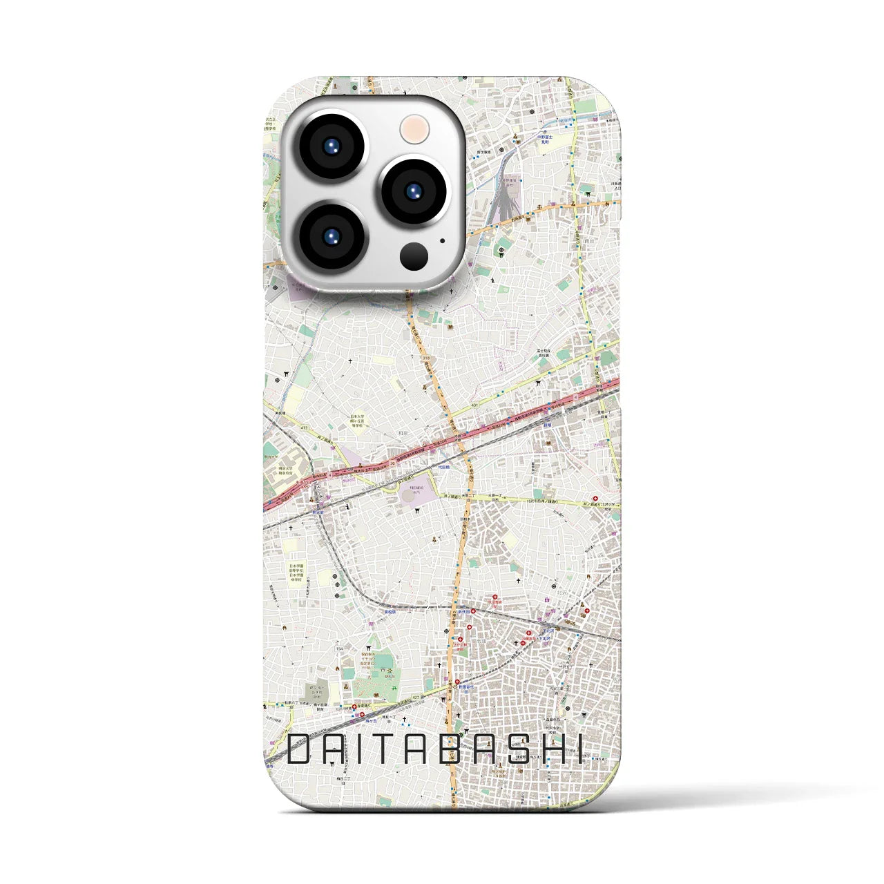 【代田橋(東京都)】地図柄iPhoneケース(バックカバータイプ)
