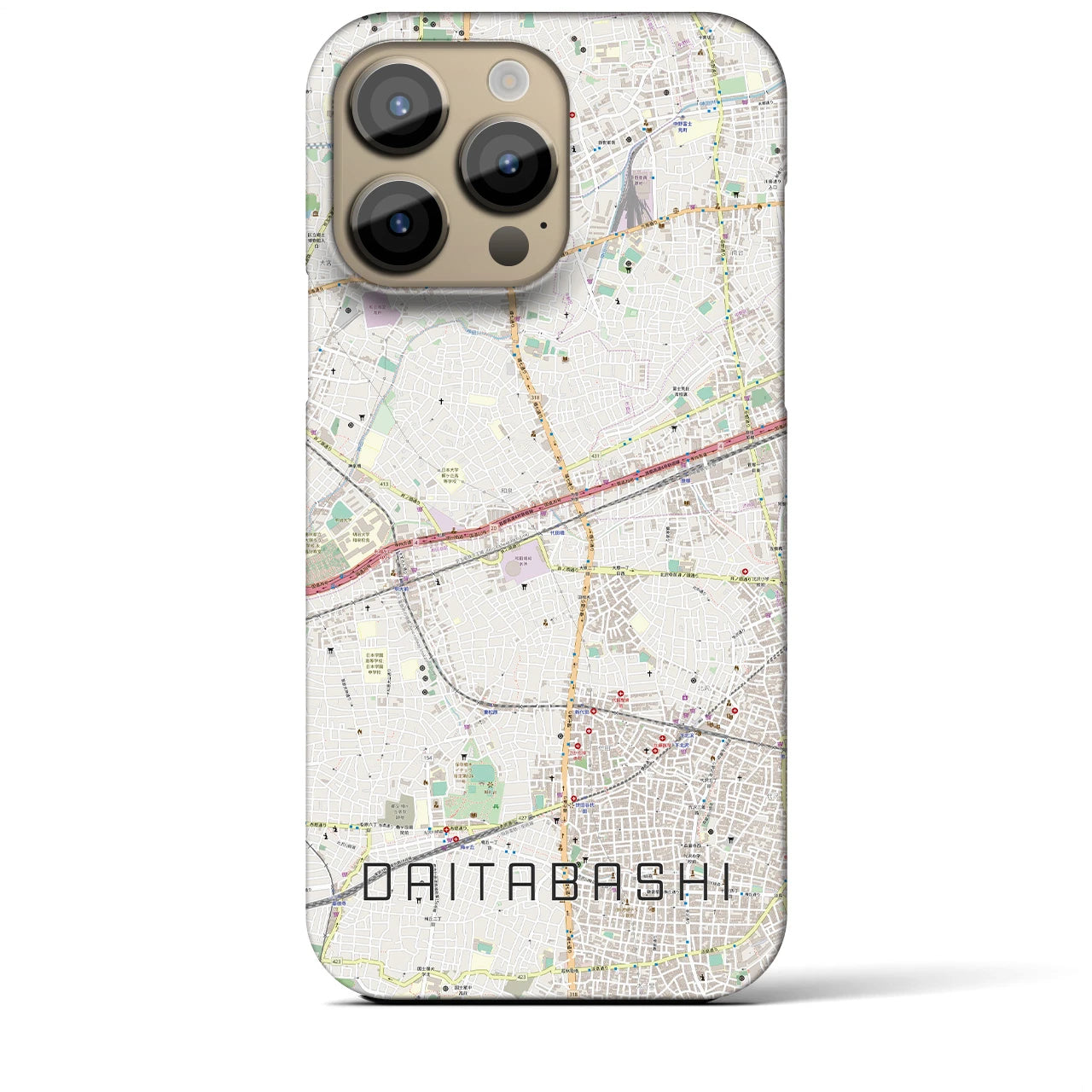 【代田橋(東京都)】地図柄iPhoneケース(バックカバータイプ)