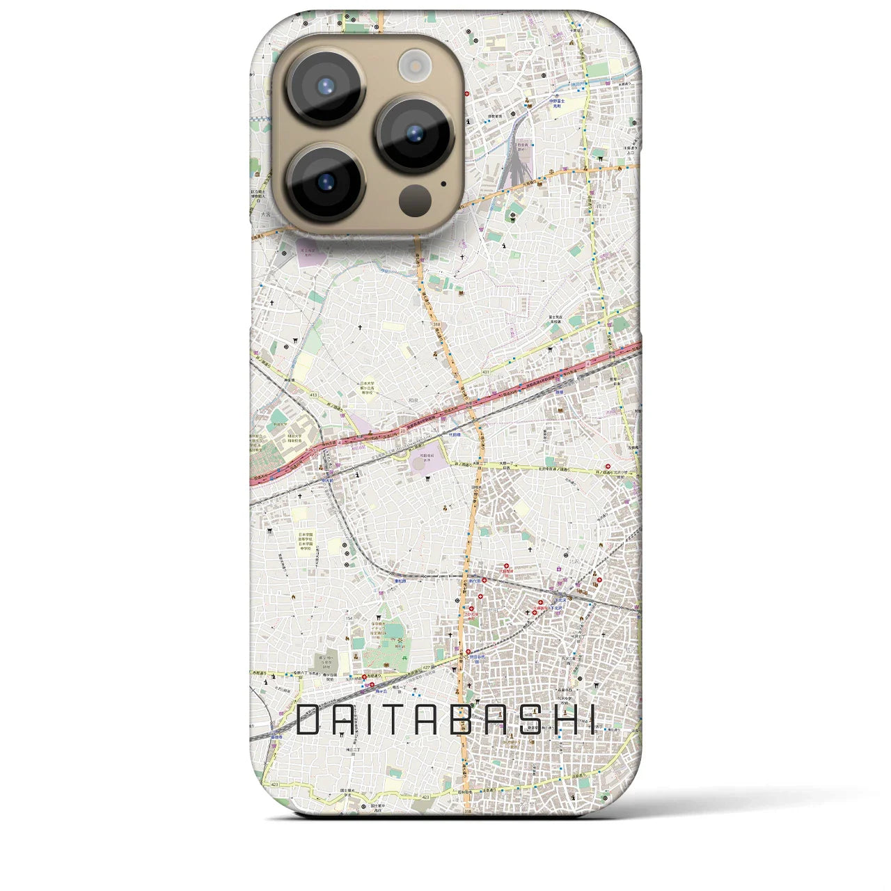 【代田橋(東京都)】地図柄iPhoneケース(バックカバータイプ)